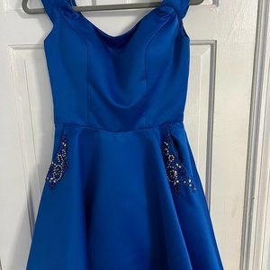 Morilee by Madeline Gardner Royal Blue Prom Homecoming Cocktail Dress - Size 6